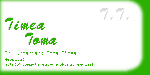 timea toma business card